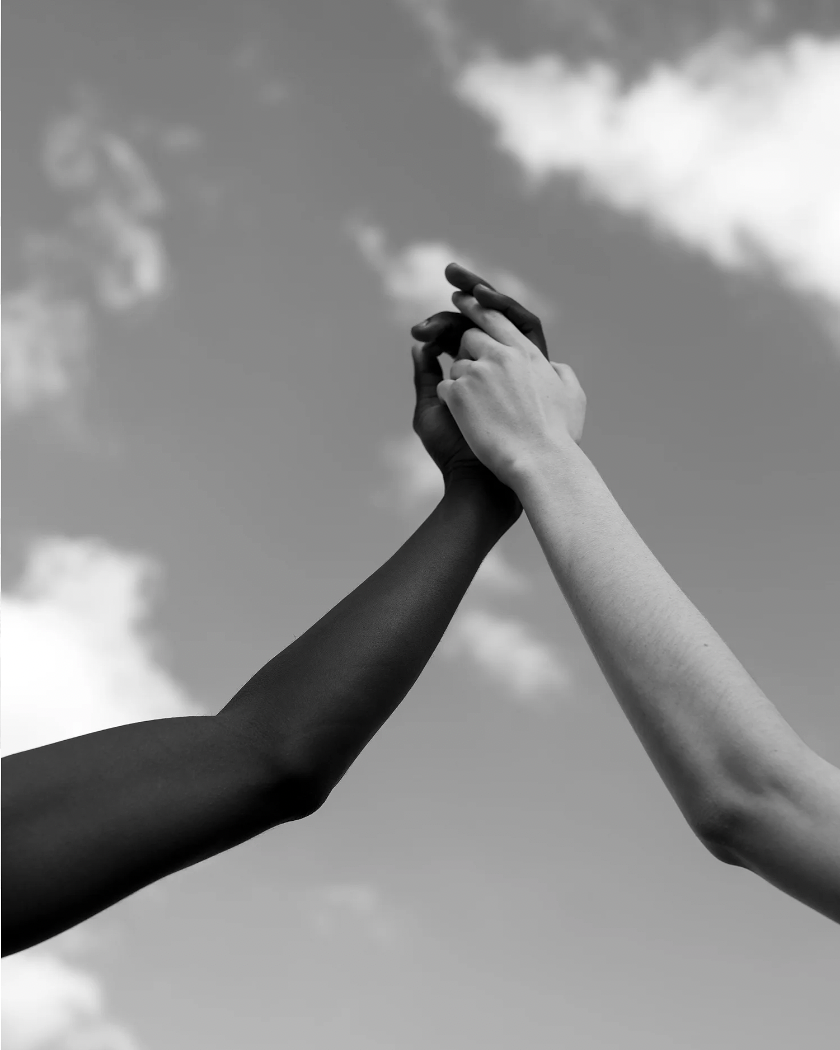 Hands reaching